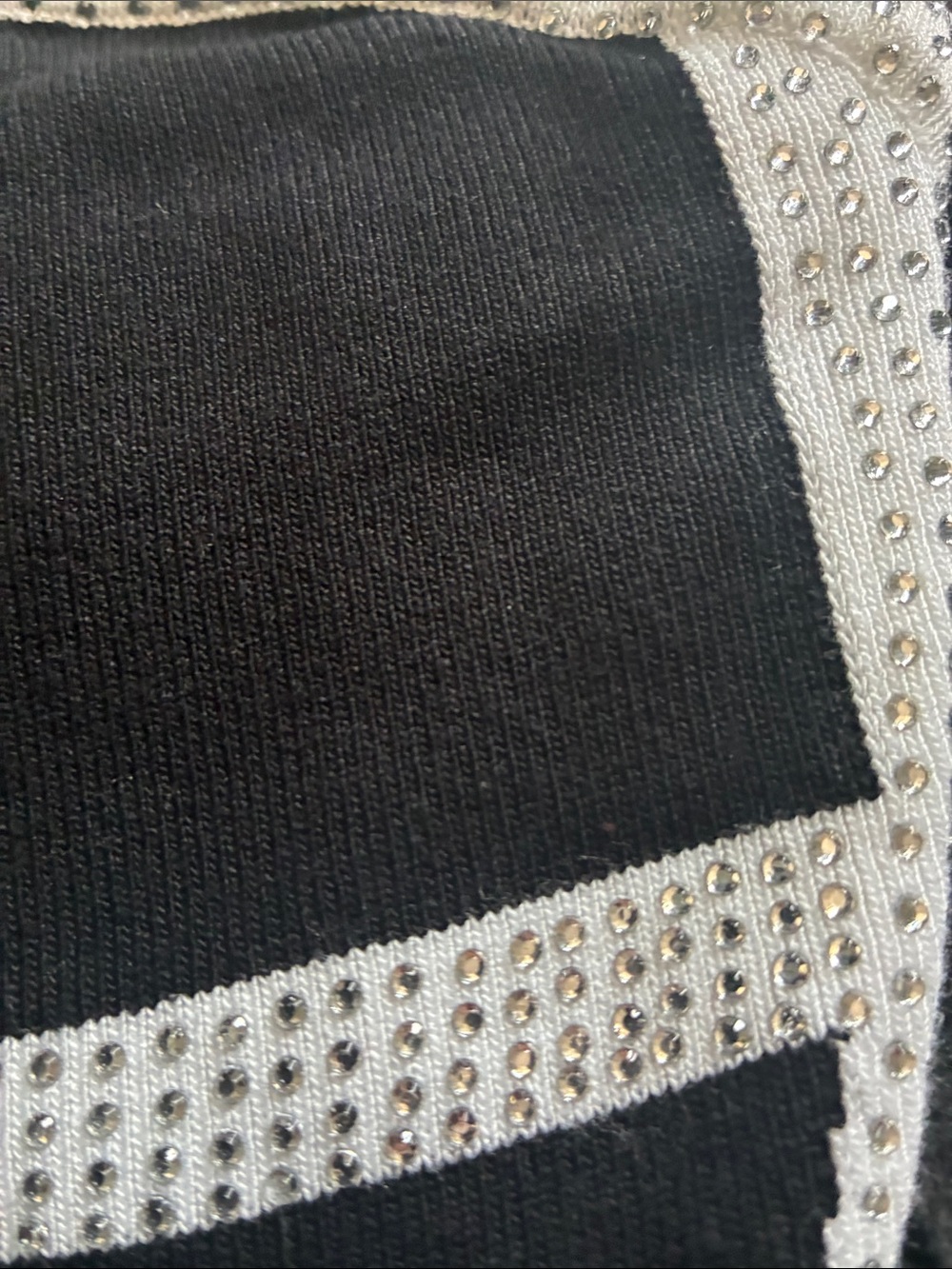 Black Women's Jeans with White Rhinestone Trim halter dress